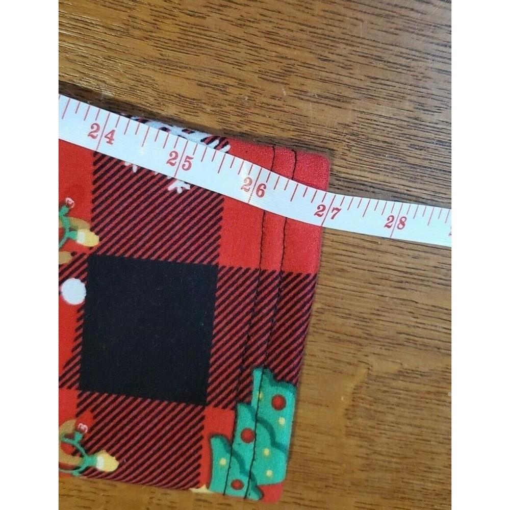 No Boundaries Red Plaid Lounge Pajama Pants Reindeer Fleece Lined Juniors‎ Large - Picture 5 of 6